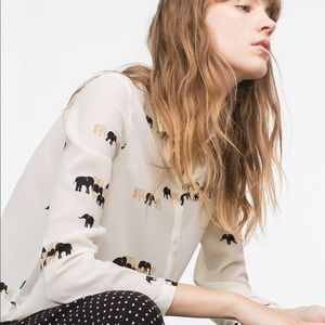 Zara printed blouse